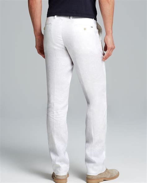 michael kors tailored fit white pants men|Michael Kors modern tailored pants.